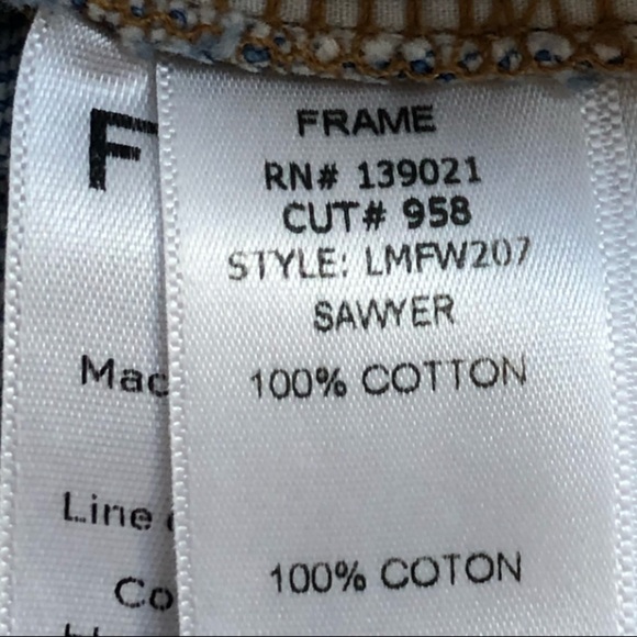 Frame Denim Skirt Le Mini Frayed Waist Raw Hem Size 27 - Picture 12 of 13